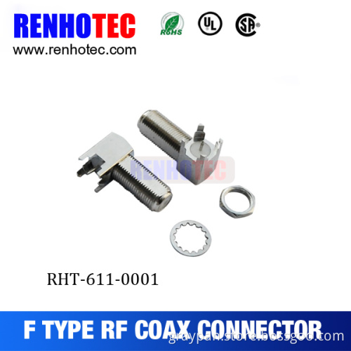 right angle compression rg59 F terminal connector